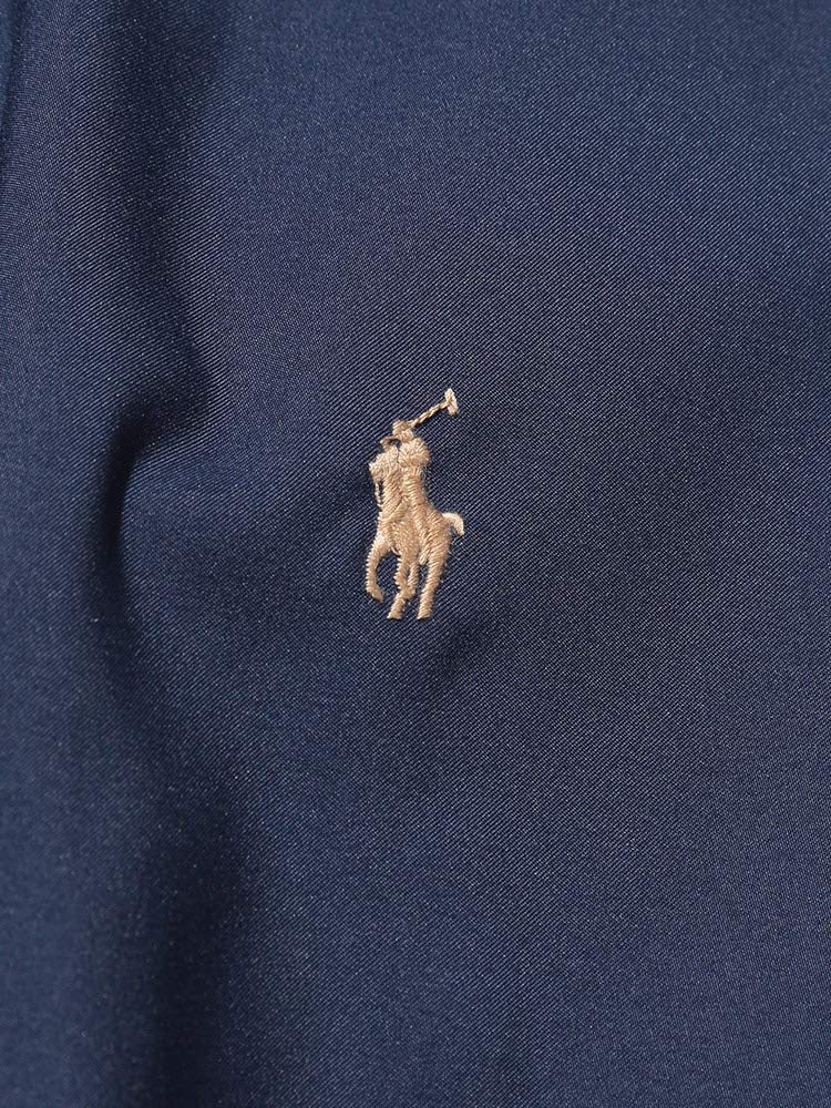 極美品 ポロラルフローレン ドリズラージャケット ジップアップ ポニーロゴ Polo Ralph Lauren Cotton Drizzler Jacket 茶色 L ポロ ラルフ